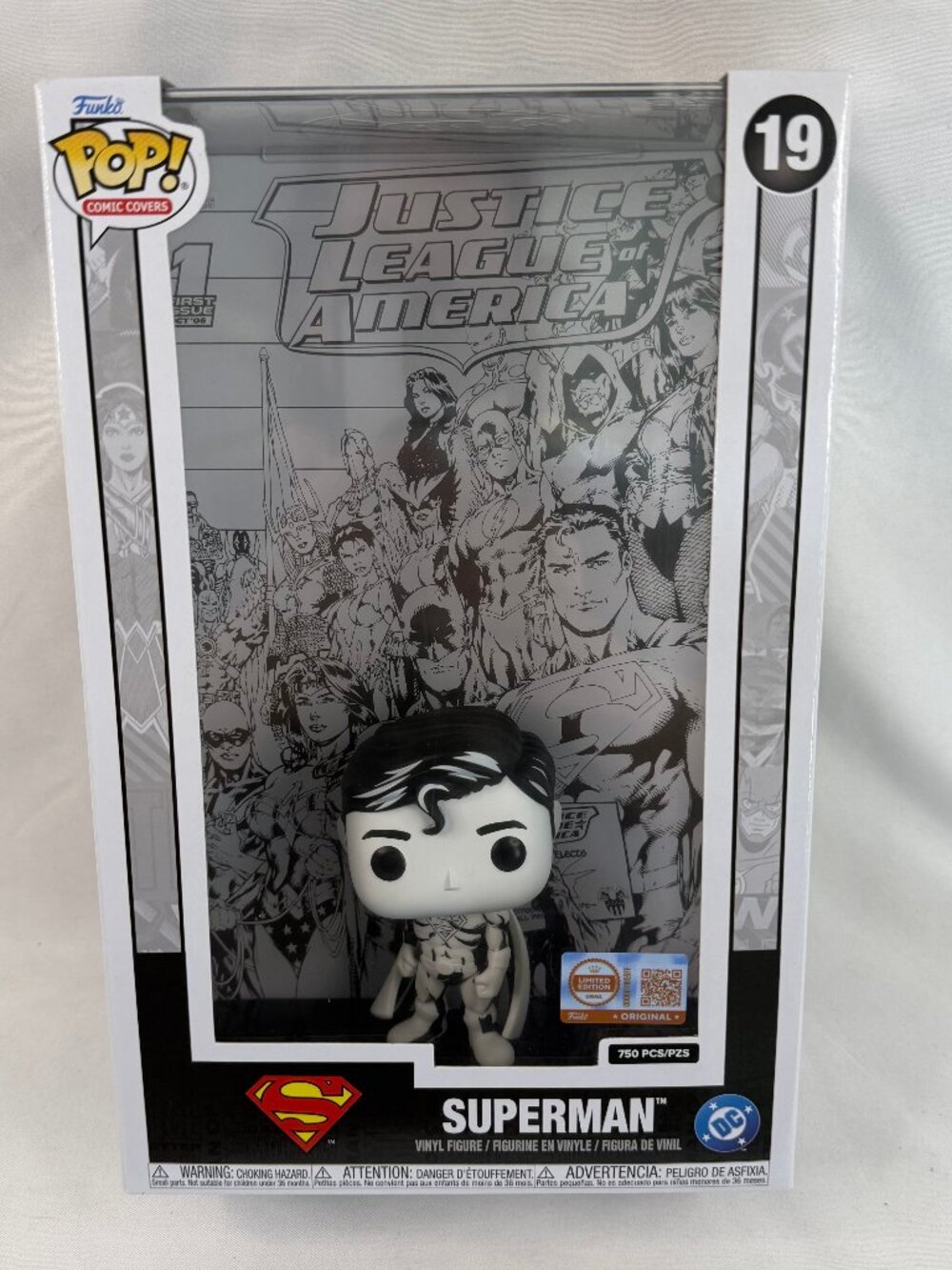 NIB Ltd. Ed. Grail Funko Pop Superman #19 Justice League Comic Book Cover #4155
